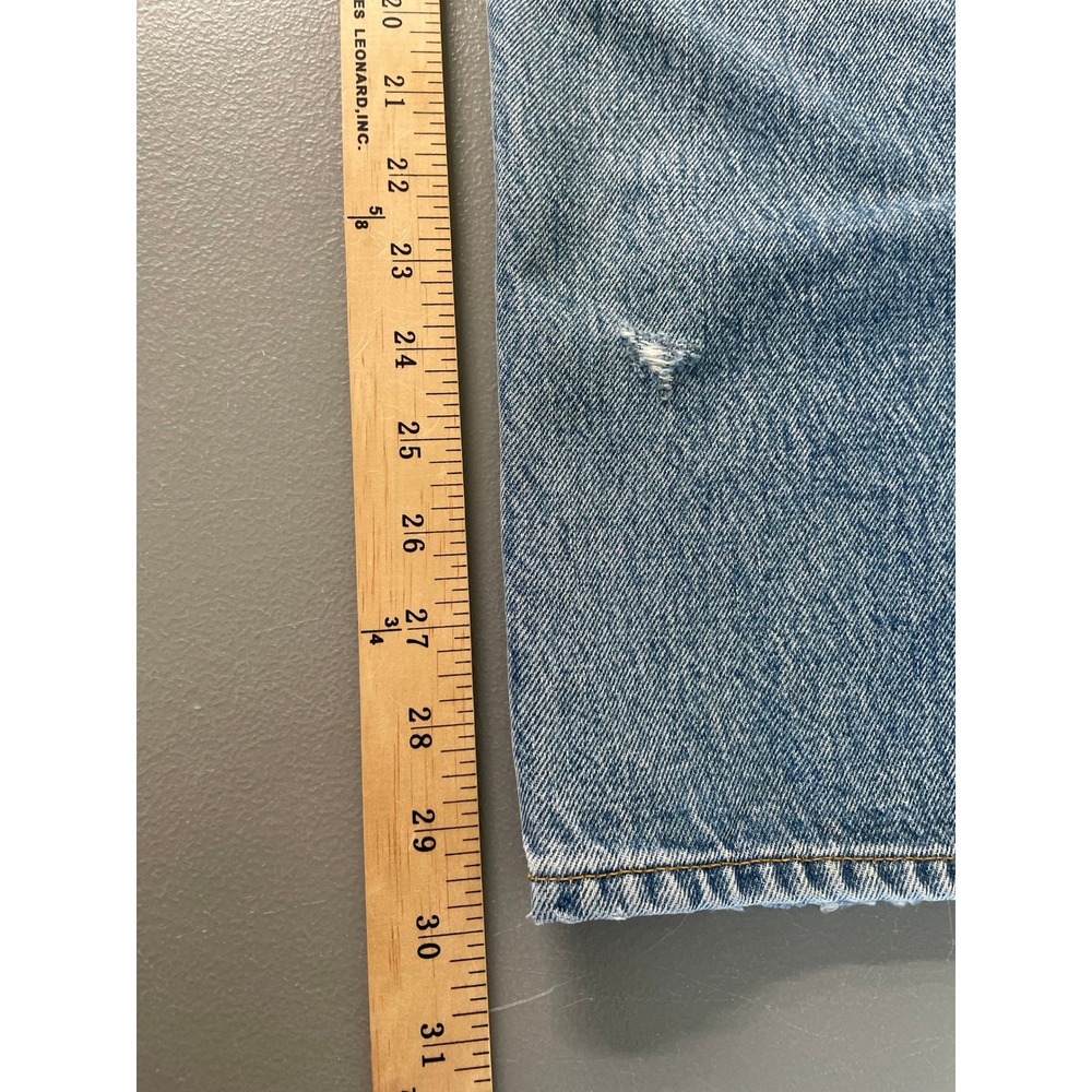 NEW Citizens of Humanity Lindz Lowrise Straight Jeans 27 Medium Wash Distressed - Picture 10 of 11